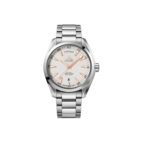 OMEGA AQUA TERRA 150 метров Автоматический Механический Механизм Мужские Часы Часы 41,5 мм Серебристый Циферблат Корпус из Нержавеющей Стали