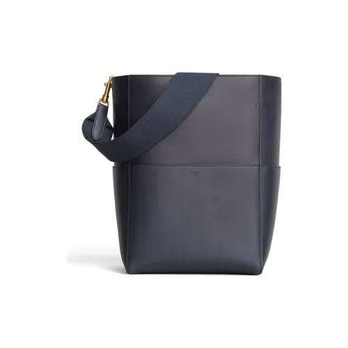 CELINE Sangle Телячья кожа Сумка через плечо Женская Темно-морская синяя