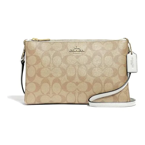 COACH Lyla Холст и Кожа Сумка через плечо Стандартная Женская Хаки с Монограммой