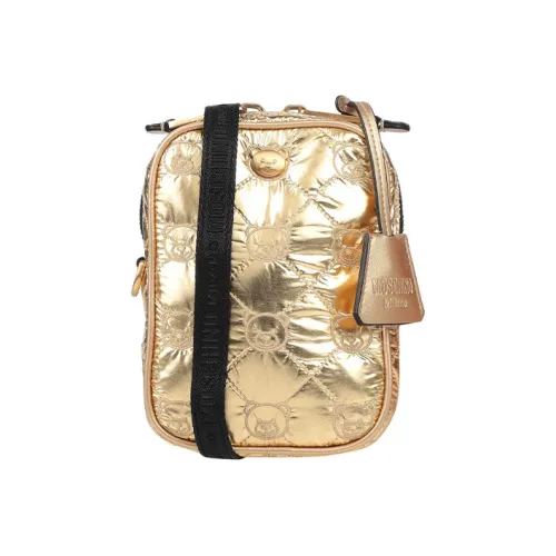 MOSCHINO Нейлоновая сумка-мессенджер сумка через плечо женская золотая