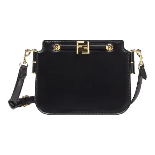 FENDI Сумка на плечо и через плечо из телячьей кожи женская черная