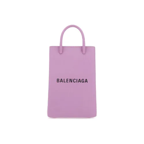 Balenciaga Кожа Плечевая Сумка Сумка Женская Розовая