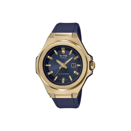 CASIO MSG S500 Collection Кварцевый механизм Смольный ремешок Часы Женские Синий циферблат