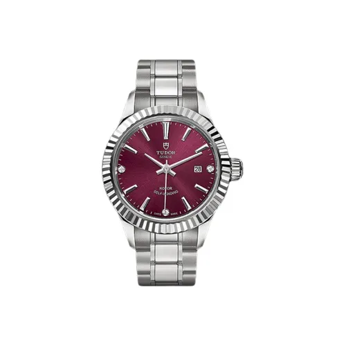 TUDOR Wind Style Collection Автоматический Механический Механизм Женские Часы 28 мм Красный Циферблат Часов