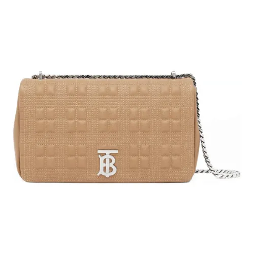 Burberry Lola Сумка Лоскутное шитье Овечья шкура Сумка через плечо Средний Женские CAMEL Палладий Золотой