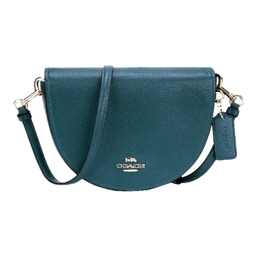 COACH Ellen Кожа Сумка через плечо Маленькая Женская Павлин Синий