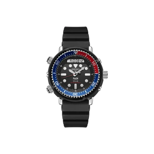 SEIKO Prospe Collection Солнечный кварцевый механизм силиконовый ремешок часы для мужчин черный циферблат SNJ027P1