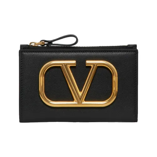 Valentino Garavani Кожа Держатель для карт Монетница Женская Черная