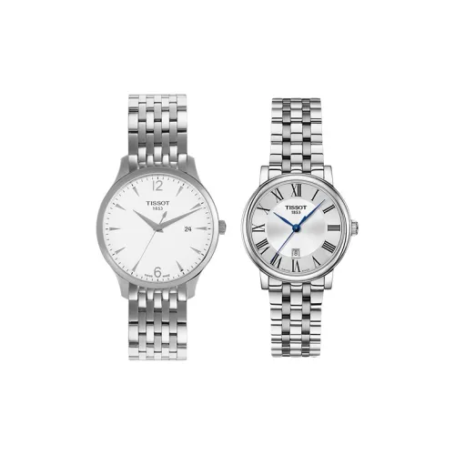 Tissot Quartz Механизм Унисекс Часы 42 мм Белый Циферблат T0636101103700+T1222101103300