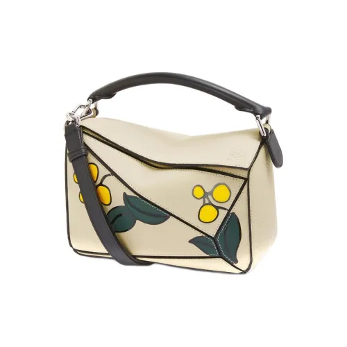 LOEWE Пазл Телячья кожа Сумка на плечо Слинг-сумка Сумка на пояс Женская Светло-овсяный
