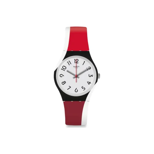 SWATCH Gent Series Кварцевый механизм Унисекс Часы 39,2 мм Белый циферблат Пластиковый корпус Часы Силиконовый ремешок