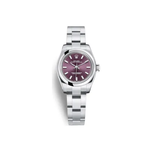 ROLEX Автоматический Механический Movement Женские Oyster Perpetual Часы 26 мм Красные