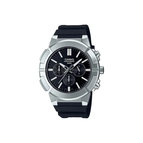 CASIO Standard Series Кварцевый механизм Смольный ремешок Часы Мужские Черный циферблат