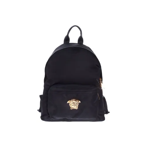 VERSACE Нейлоновый рюкзак унисекс черного цвета