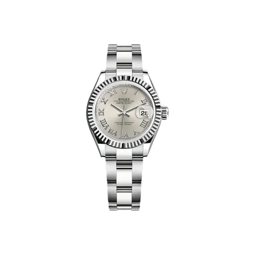 ROLEX Women's Logbook Автоматический Механический Механизм Женские Часы 28 мм Серебристый Циферблат Оистерстил Корпус Оистерстил Ремешок