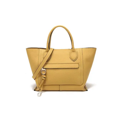 LONGCHAMP Mailbo Коровья кожа Сумка через плечо Сумка на плечо Сумка среднего размера Женская Желтая