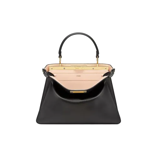 FENDI Сумка через плечо из коровьей кожи сумка среднего размера женская черная