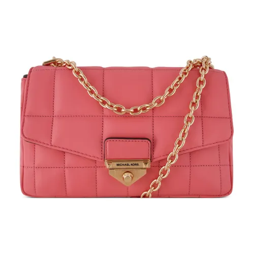 MICHAEL KORS SOHO Совместный бренд Овчина Сумка через плечо Большая Женская Розовая