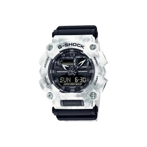 CASIO Liquid Crystal Analog Dual Display Series Snow Camouflage Collection Кварцевый механизм Смола Ремень