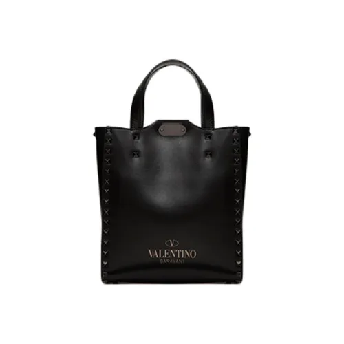 Valentino Rockstud Alcove Коровья кожа Зернистая текстура Сумка-тоут Сумка для покупок Сумка через плечо Маленькая сумка