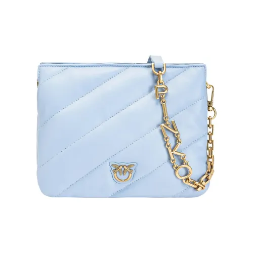 PINKO Quilt Кожа Swallow Сумка Сумка через плечо Маленькая Женская Синяя