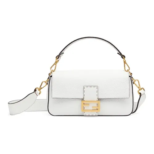 FENDI Baguette Роман Nuo Кожа Сумка Baguette Сумка через плечо Сумка среднего размера Женская Белая