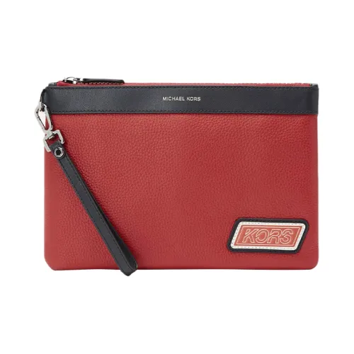 MICHAEL KORS Коровья кожа Сумка для туалетных принадлежностей Кошелек Клатч Маленький Мужской Красный