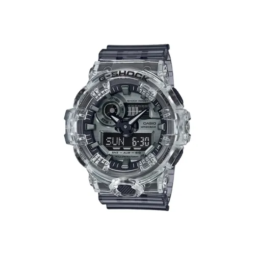 Г SHOCK See Through Ice Resistant Коллекция Кварцевый механизм Смольный ремешок Часы Мужские Циферблат Серебристый