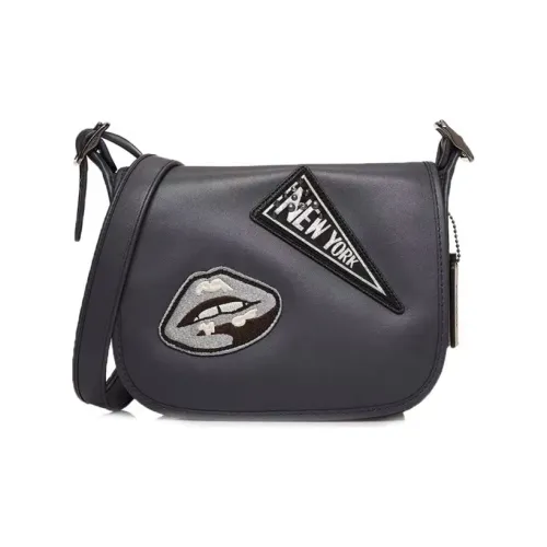 COACH Patricia Rhino Коровья кожа Сумка через плечо Средний Женский Серый