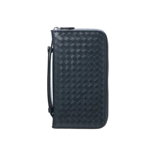 Bottega Veneta Клатч из коровьей кожи мужской темно-синий