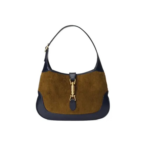 GUCCI Jackie 1961 Вельвет Moon Сумка через плечо Сумка через плечо Женская Коричневая Синяя Многоцветная