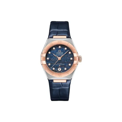 Омега Автоматический механический механизм Женские Constellation Series Constellation Watch 29 мм Синий