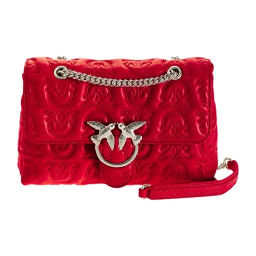 PINKO Пуш Овчина Сумка через плечо Средняя Женская Красная