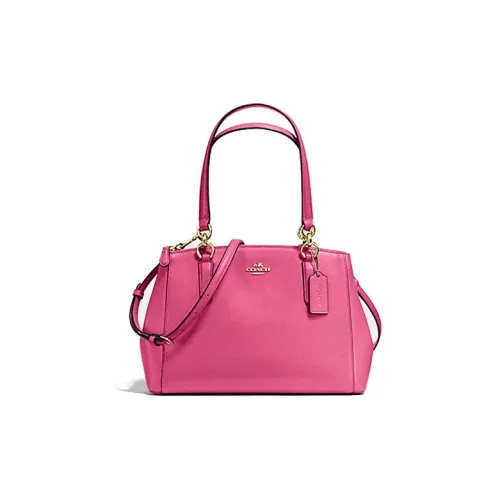 COACH Christie Кожа Сумка через плечо Сумка Большая Женская Розовая