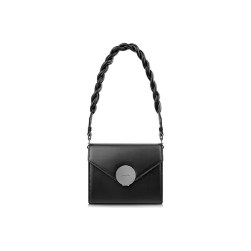 INJOYLIFE Коровья кожа Маленькая квадратная сумка сумка через плечо плечевая сумка Стандартная Женская Черная