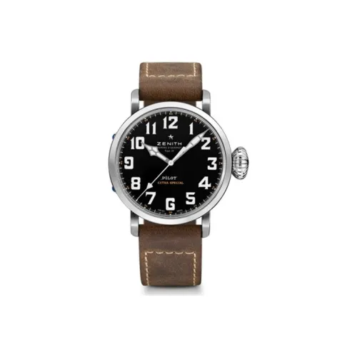 ZENITH Автоматический Механический Мужской Часы PILOT 45 мм Черные