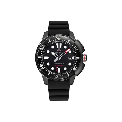 ORIENT Sports Collection Механический механизм Резиновый ремешок Часы Мужские Черный циферблат AC0L03B