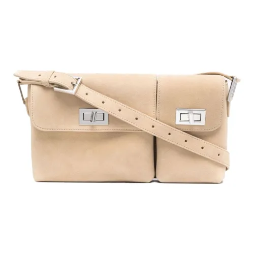 By Far Billy Замша с замшей и коровья кожа Сумка через плечо Женская Молочный кофейный