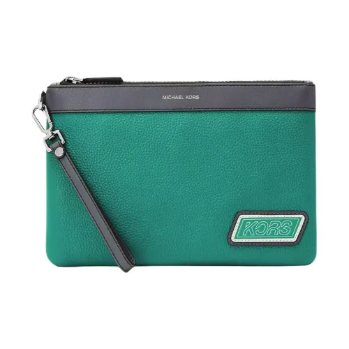 MICHAEL KORS Кожа Туалетная сумка Кошелек Клатч Маленький Мужской Зеленый