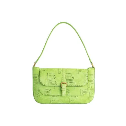 By Far Miranda Телячья кожа с замшей Baguette Сумка на плечо Сумка Сумка на плечо Женская Ярко-зеленая
