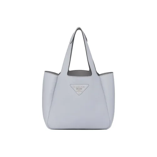 PRADA Кожа Тоут Сумка Сумка для покупок Сумка Сумка через плечо Стандартная Женская Светло-синяя