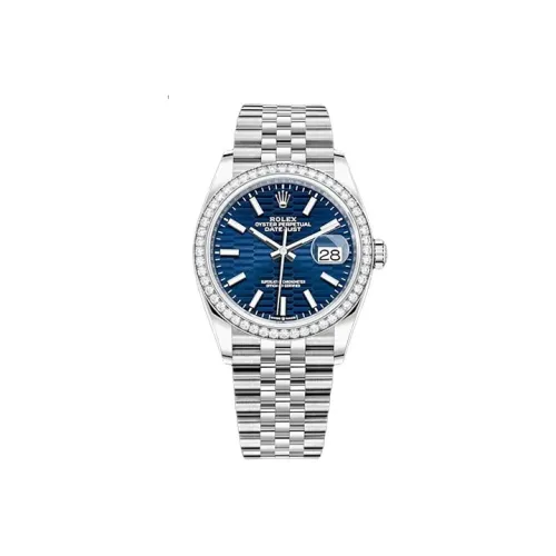 ROLEX Oyster Perpetual Datejust Коллекция Автоматический Механический Механизм Женские Часы 36 мм Синий Циферблат