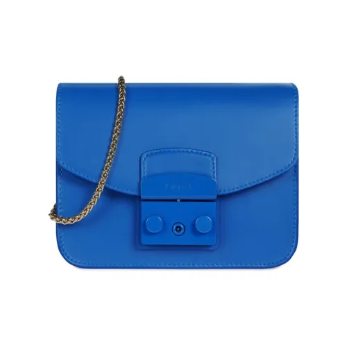 Furla Metropolis Collection Коровья кожа Сумка через плечо Мини Женская Королевский синий