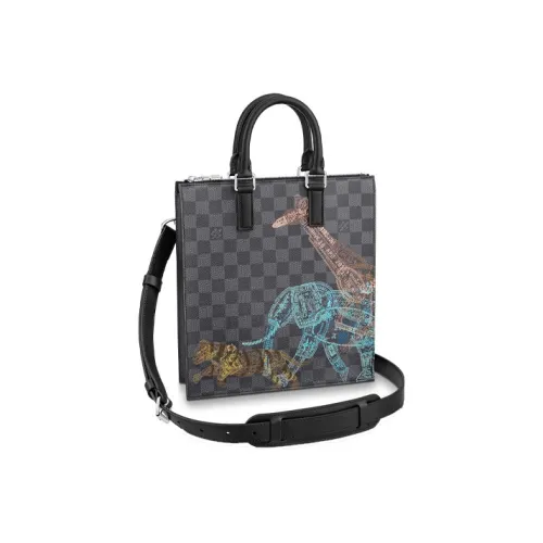 LOUIS VUITTON Sac Plat Холст Сумка с боковинами-гармошками Сумка Сумка через плечо Сумка через плечо Мужская