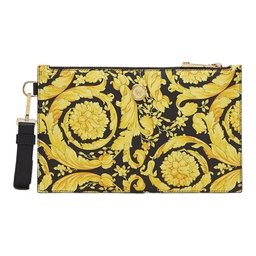 VERSACE Кожа Клатч Мужской Золотой