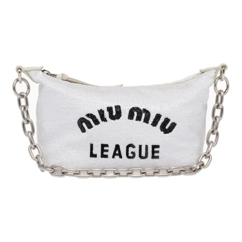 MIU MIU Spirit Ткань Сумка Женская Белая
