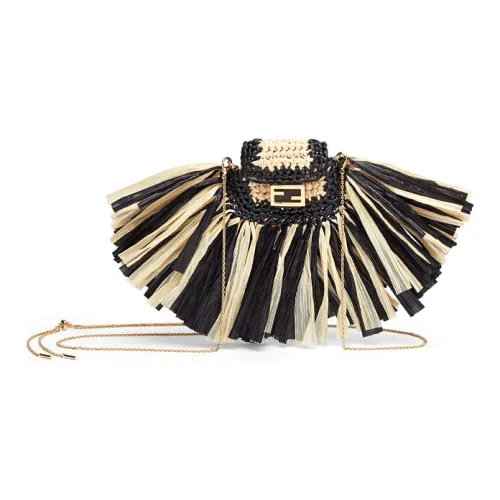 FENDI Baguette Ткань из соломы Ключница Женская Многоцветная