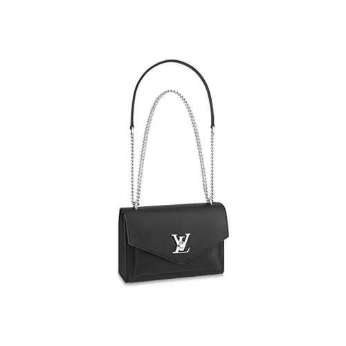 LOUIS VUITTON Mylockme Мягкая крупнозернистая текстура коровьей кожи цепочка сумка через плечо портативная сумка маленькая женская черная