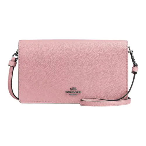 COACH Hayden Полированная кожа с эффектом галечника Сумка через плечо Маленькая Женская Светлый румяно-розовый Candy Color