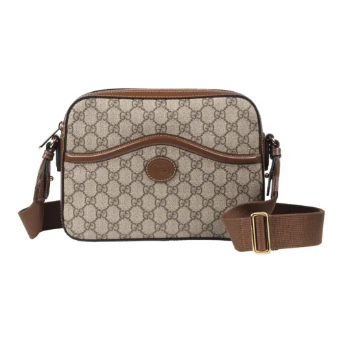 GUCCI GG Retro series Холст с кожей Курьерская сумка Сумка через плечо Стандартная Унисекс